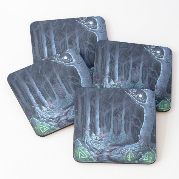 Item preview, Magical and enchanted forest under the moon designed and sold by MacchabeeArt.