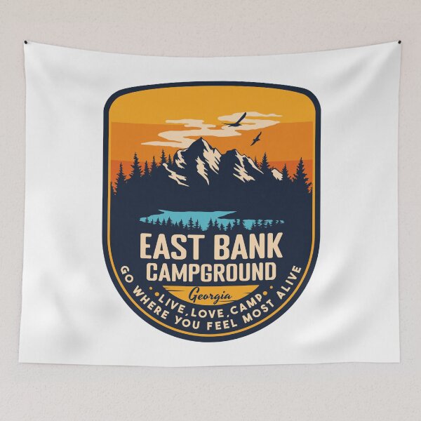 Item preview, East Bank Campground Georgia GA Badge Forest and Wilderness  designed and sold by mountainfad.