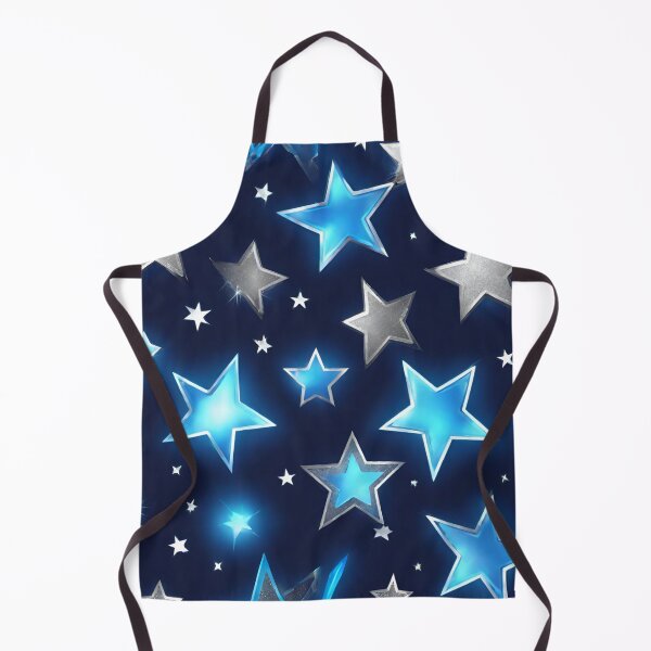 Item preview, Metallic Silver and Neon Blue Stars designed and sold by Mark Cannon.