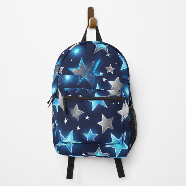 Item preview, Metallic Silver and Neon Blue Stars designed and sold by Mark Cannon.