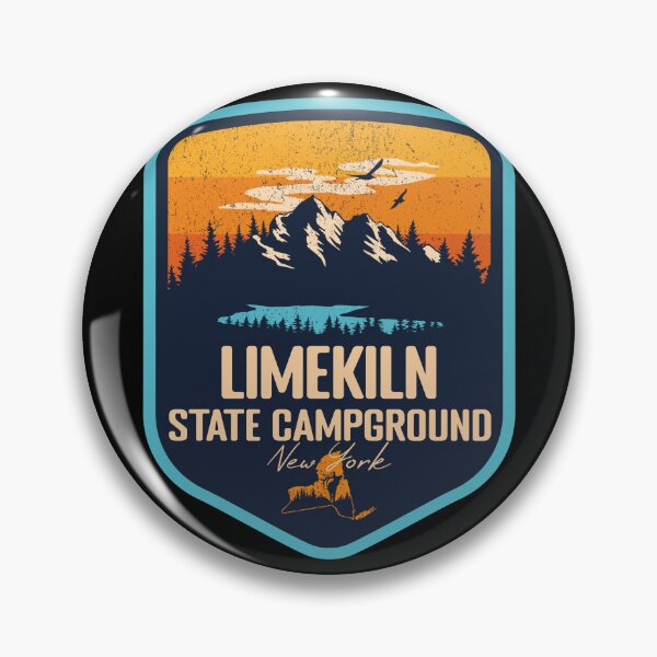 Item preview, Limekiln State Campground New York - NY Sunset Grunge Texture Badge Forest and Wilderness  designed and sold by mountainfad.