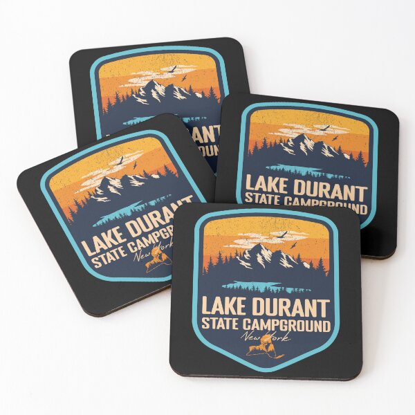 Item preview, Lake Durant State Campground New York - NY Sunset Grunge Texture Badge Forest and Wilderness  designed and sold by mountainfad.