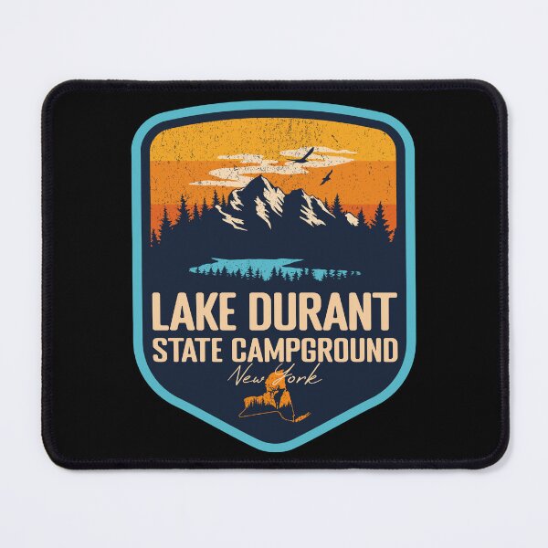 Item preview, Lake Durant State Campground New York - NY Sunset Grunge Texture Badge Forest and Wilderness designed and sold by mountainfad.