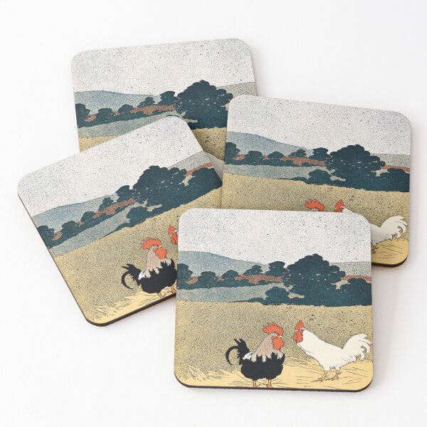 Item preview, Two Roosters in a Field by Edward Penfield designed and sold by Suzana Djordjevic.