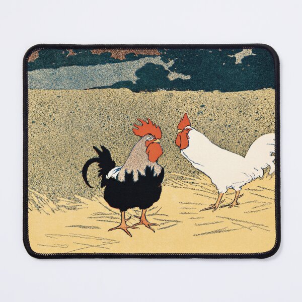 Item preview, Two Roosters in a Field by Edward Penfield designed and sold by Suzana Djordjevic.