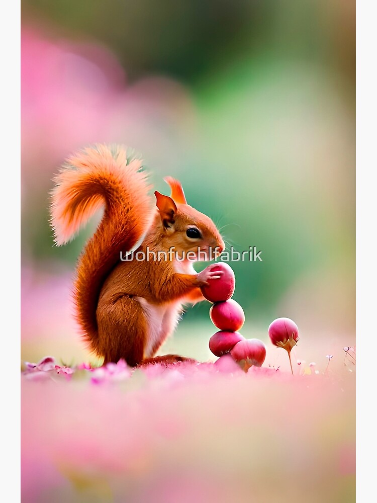 Thumbnail 3 of 3, Poster, AI Art- Squirrel #2 designed and sold by wohnfuehlfabrik.