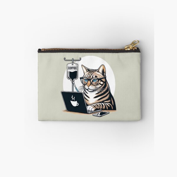 Item preview, Caffeinated Paws: The Tech-Savvy Cat's Daily Grind designed and sold by RuyaFab.