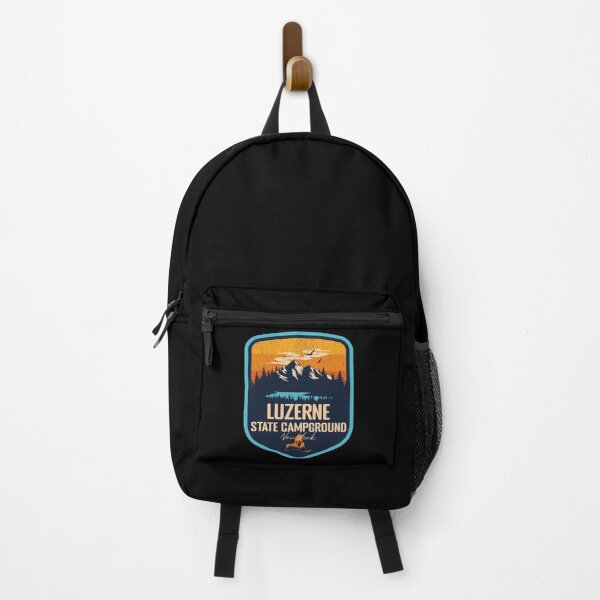 Item preview, Luzerne State Campground New York - NY Sunset Grunge Texture Badge Forest and Wilderness designed and sold by mountainfad.