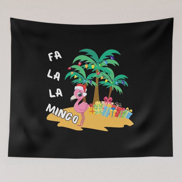 Item preview, Fa La La Mingo Flamingo Christmas Tree Lights Tropical Xmas designed and sold by predoks.