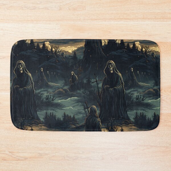 Item preview, The Valley of the Grim Reapers - Skull and Bones Grimdark Scene designed and sold by ThreeHaresMedia.