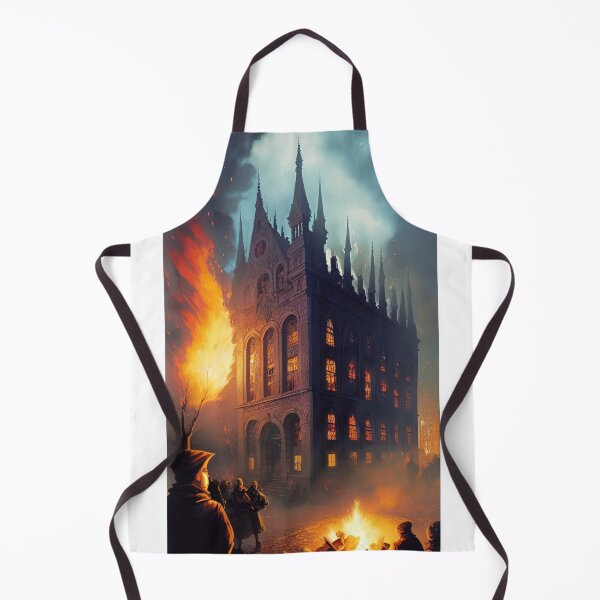 Item preview, AI generated burning building designed and sold by Tinkerbell678.
