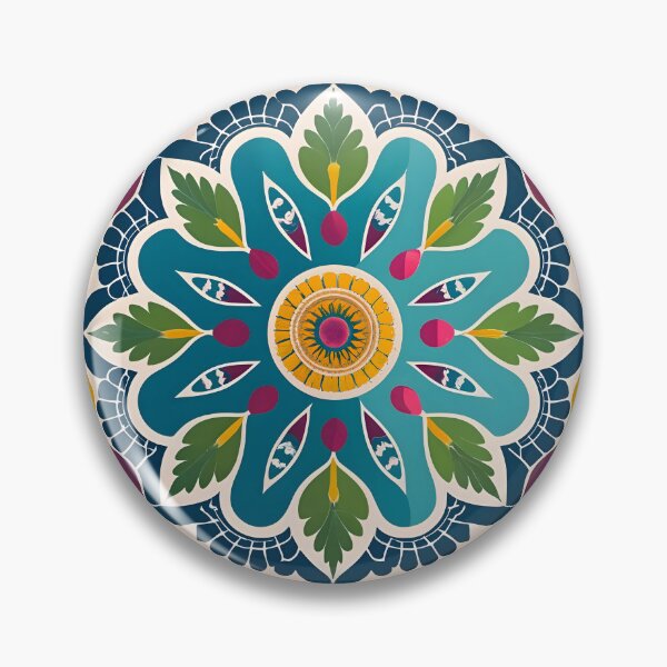 Item preview, Colorful Modern Rangoli Inspired Art designed and sold by Jollys-ArtShop.