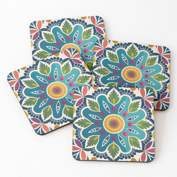 Item preview, Colorful Modern Rangoli Inspired Art designed and sold by Jollys-ArtShop.