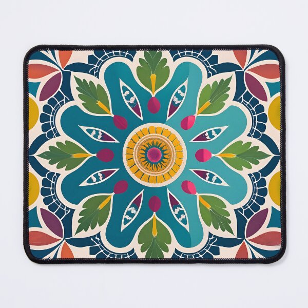Item preview, Colorful Modern Rangoli Inspired Art designed and sold by Jollys-ArtShop.