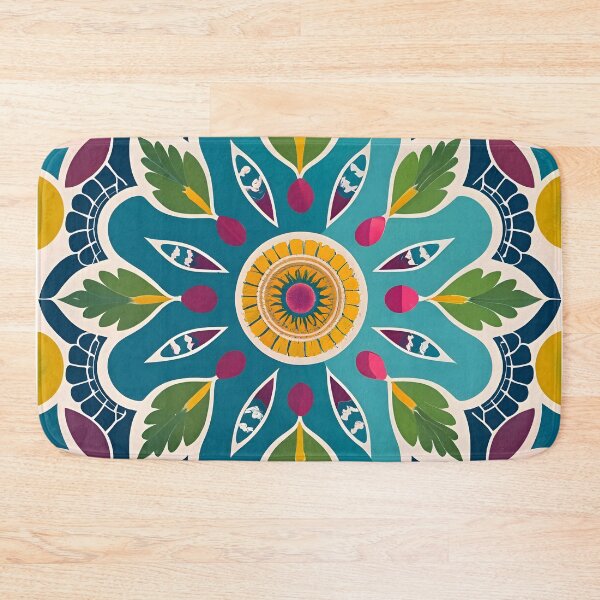 Item preview, Colorful Modern Rangoli Inspired Art designed and sold by Jollys-ArtShop.