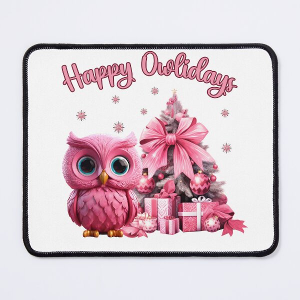 Item preview, Happy Owlidays,Christmas Owl,Christmas Pink designed and sold by BotunPeony.