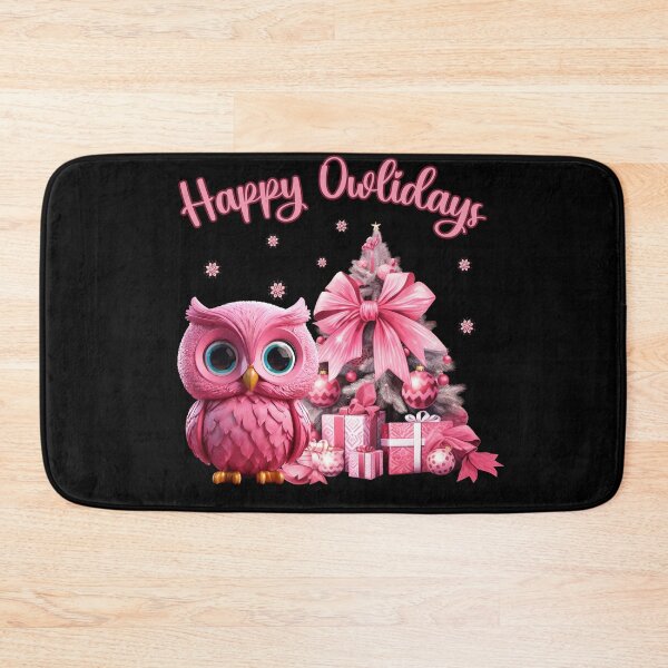 Item preview, Happy Owlidays,Christmas Owl,Christmas Pink designed and sold by BotunPeony.