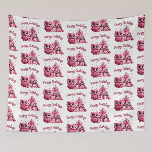 Item preview, Happy Owlidays,Christmas Owl,Christmas Pink designed and sold by BotunPeony.
