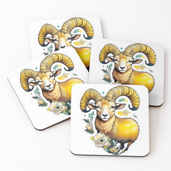 Aperçu de l'œuvre L’autocollant rococopunk du mouflon d’Amérique créée et vendue par spoo-art.