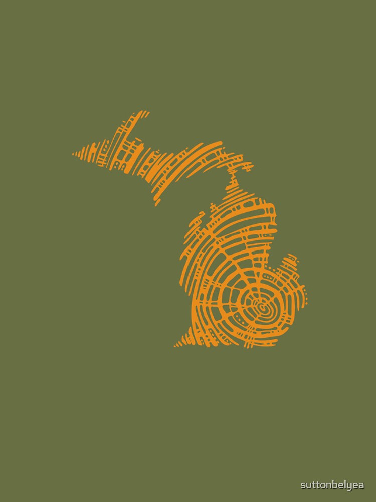 Thumbnail 4 of 4, iPhone Case, Michigan Roots Tree Rings designed and sold by suttonbelyea.