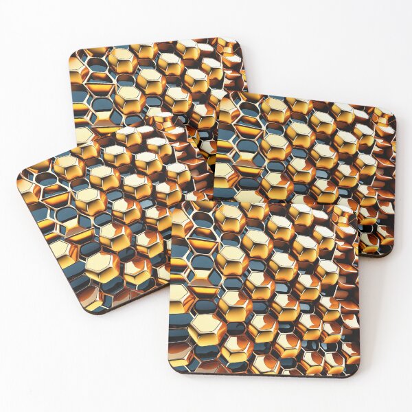Item preview, Forged Harmony: Honeycomb Metal Texture designed and sold by AIartistIT.