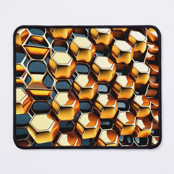 Item preview, Forged Harmony: Honeycomb Metal Texture designed and sold by AIartistIT.