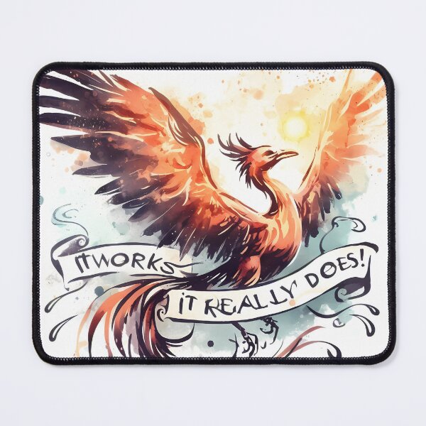 Item preview, It Works, It Really Does! Soar from the Flames Phoenix Reborn AA Recovery T-Shirt designed and sold by lamp148.