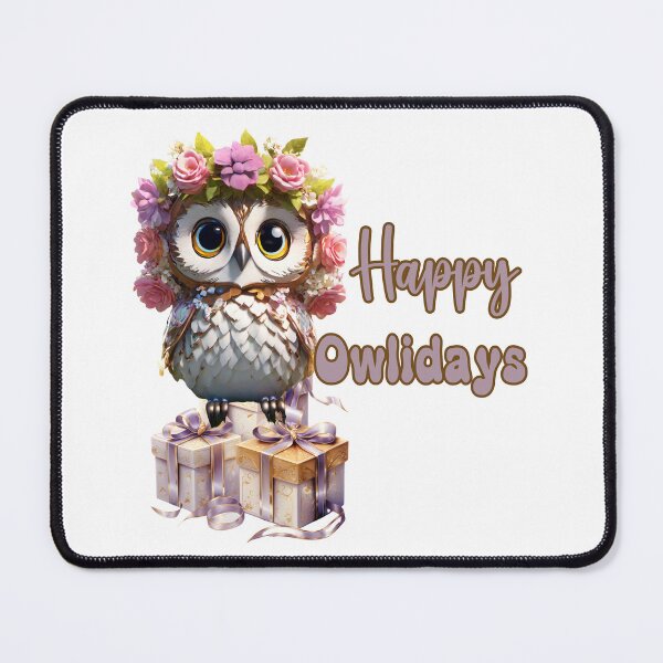 Item preview, Happy Owlidays,Christmas Owl in magical Christmas night designed and sold by BotunPeony.