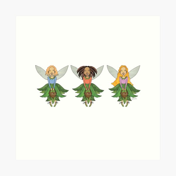 Happy Fairies Art Print