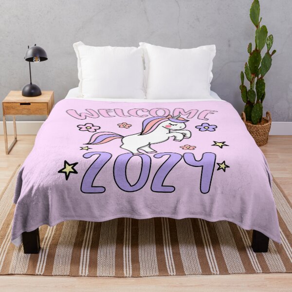 Item preview, Welcome 2024, Happy New Year 2024, Cute Unicorn Design designed and sold by AS-Shirts.