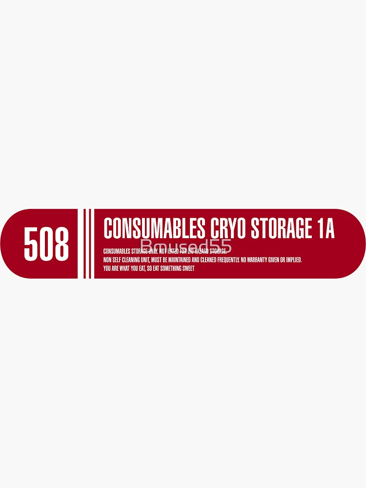 Fun Sci-fi refrigerator/freezer label | Sticker
