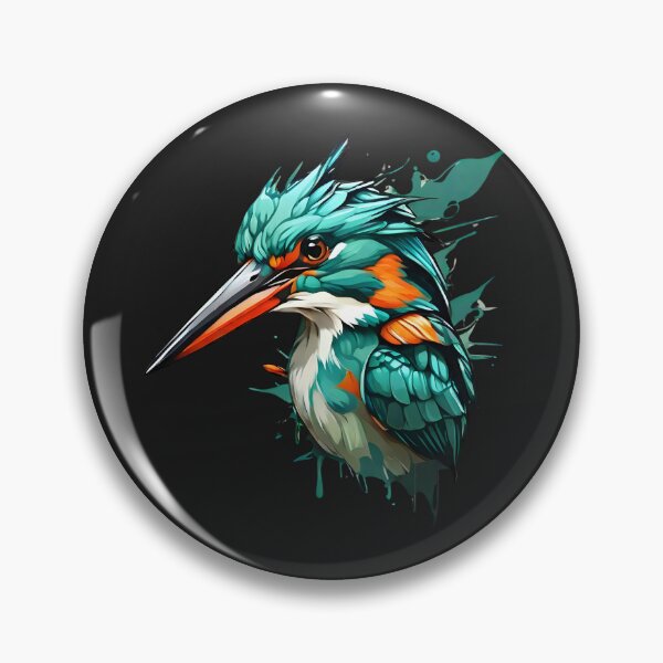 Item preview,  "Azure Majesty: Elegant Blue Kingfisher Illustration" designed and sold by ArtistKunal123.