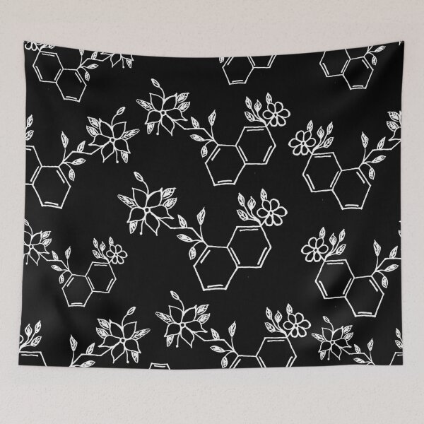 Item preview, Chemistry lovers chemical compounds and flowers patterns designed and sold by Safa  Reda.