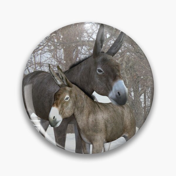 Item preview, Donkeys in the Winter snow, cute equine design designed and sold by LoneAngel.
