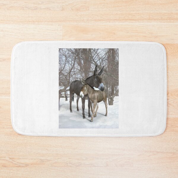 Item preview, Donkeys in the Winter snow, cute equine design designed and sold by LoneAngel.