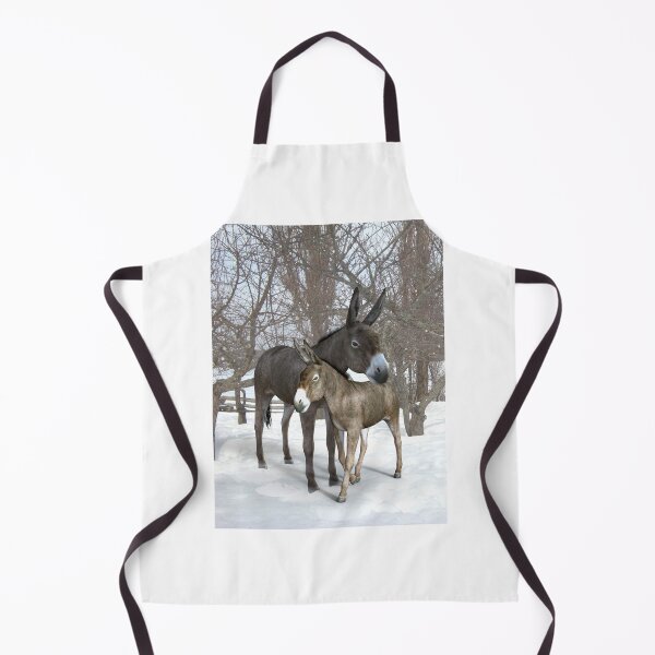 Item preview, Donkeys in the Winter snow, cute equine design designed and sold by LoneAngel.