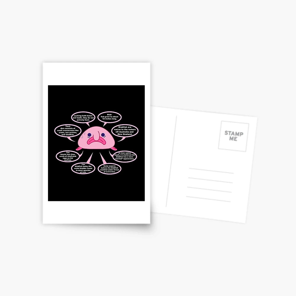 Mr. Blob fish Happy Postcard for Sale by Mannyfog