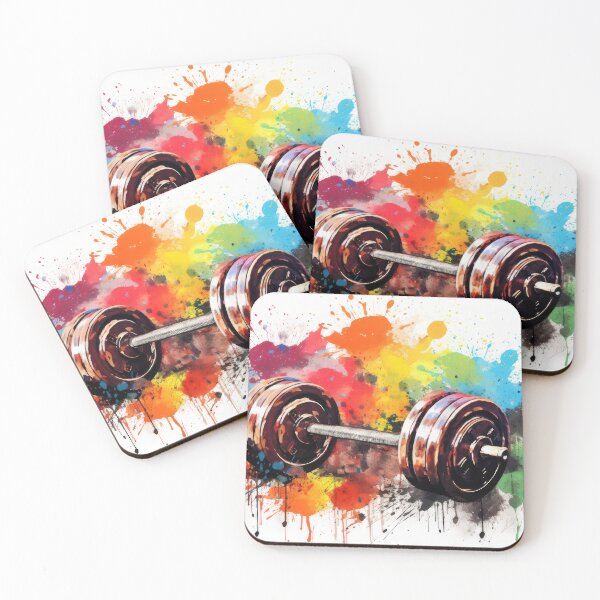 Item preview, Dumbbell in splash design designed and sold by Mic-Poster.
