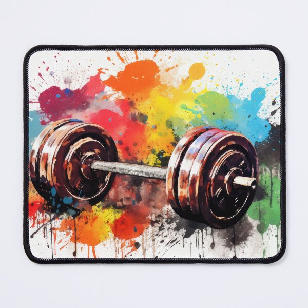 Item preview, Dumbbell in splash design designed and sold by Mic-Poster.