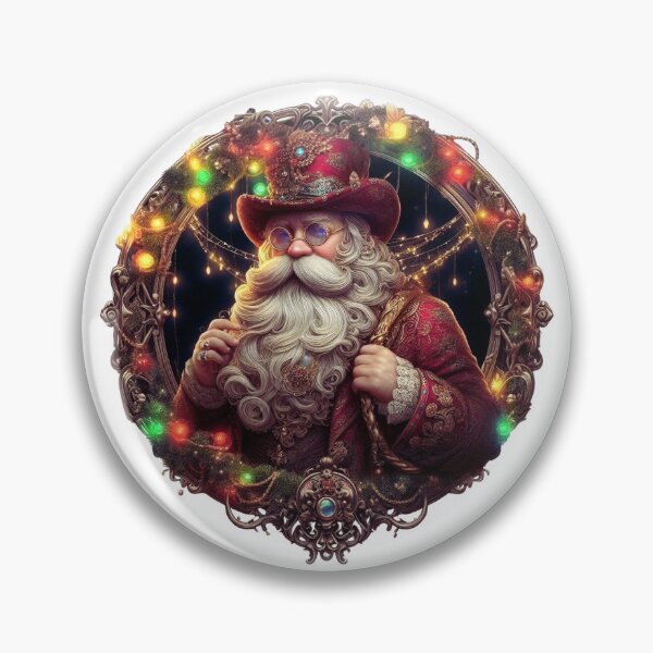 Item preview, Steampunk Victorian Santa Christmas Wreath designed and sold by Creations by Neph.