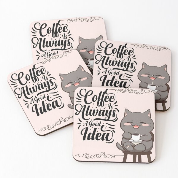 Item preview, cool cute quote coffee cafe kitty designed and sold by soothinglife.