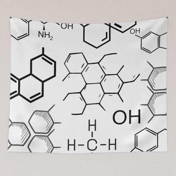 Item preview, Chemistry lovers chemical compounds patterns designed and sold by Safa  Reda.