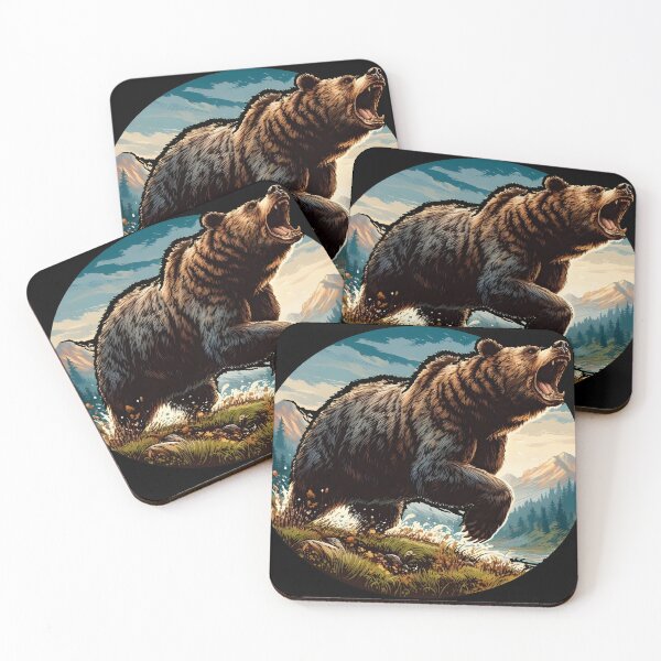 Item preview, Roaring Big Bear Grazer, illustration designed and sold by KReasem.