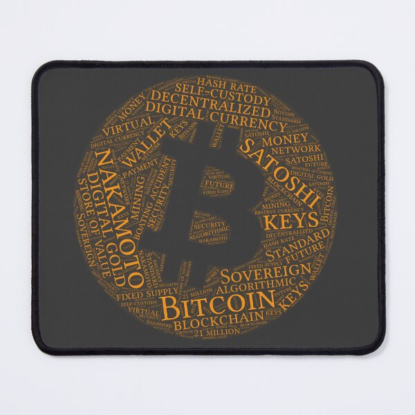 Item preview, Bitcoin Wordcloud for Darker Backgrounds designed and sold by WordsYouLove.