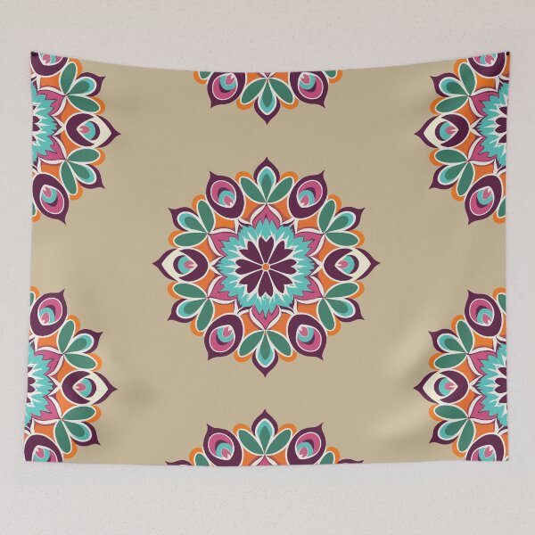 Item preview, Vibrant Floral Rangoli Design designed and sold by Jollys-ArtShop.