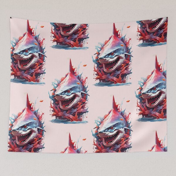 Item preview,  "Scary: Menacing Shark Illustration T-Shirt" designed and sold by ArtistKunal123.