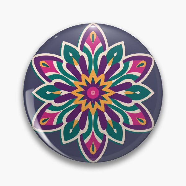 Item preview, Vintage Indian Floral Rangoli Design designed and sold by Jollys-ArtShop.
