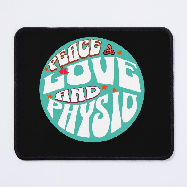 Item preview, Peace, love and physio - colourful, bauble, Christmas Physio designed and sold by NexGenEcoP.