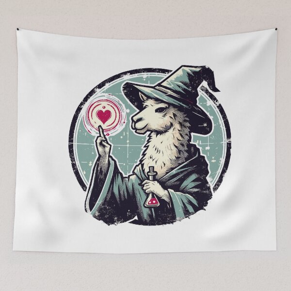 Item preview, llama wizard of love designed and sold by TomFrontierArt.