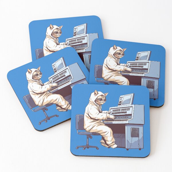 Item preview, Cool Cat Playing a Synthesizer designed and sold by markstones.